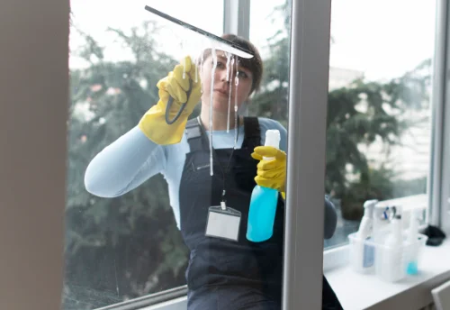Nettoyage de vitres intérieures et extérieures à la Remuée